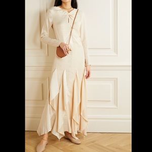 BY MALENE BIRGER
Ebonee twist-front ruffled crinkled-satin and crepe dress